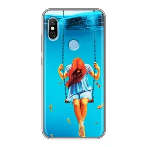 Чехол Стильные девушки на Xiaomi Redmi 6 pro (Девушка на качели)