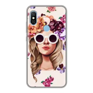 Чехол с картинкой Модные Девчонки Xiaomi Redmi 6 pro (Девушка в очках)