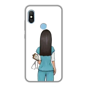 Силиконовый бампер (Работники) на Xiaomi Redmi 6 pro (Доктор)