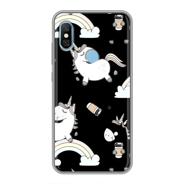 Чехол с рисунком «Единорог с кофе» для Xiaomi Redmi 6 pro Чехол с рисунком «Единорог с кофе» для Xiaomi Redmi 6 pro