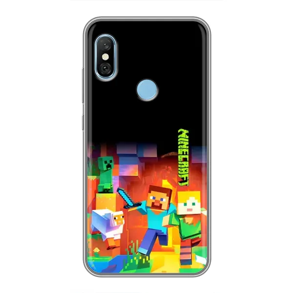 Чехол с рисунком «Герой Майнкрафт» для Xiaomi Redmi 6 pro Чехол с рисунком «Герой Майнкрафт» для Xiaomi Redmi 6 pro