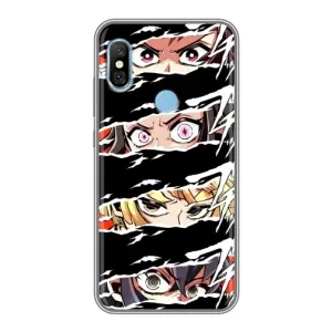 Силиконовые чехлы с глазами Anime для Редми 6 Про (Глаза на чорном)