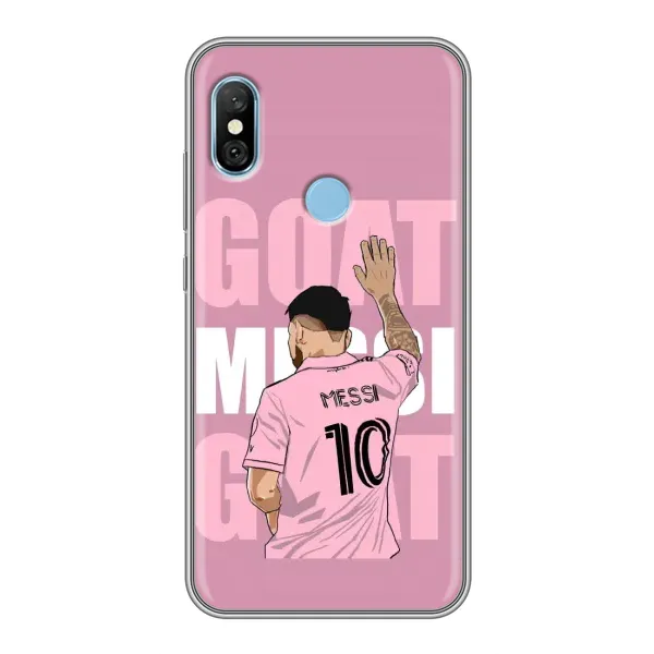 Чехол с рисунком «GOAT MESSI» для Xiaomi Redmi 6 pro Чехол с рисунком «GOAT MESSI» для Xiaomi Redmi 6 pro