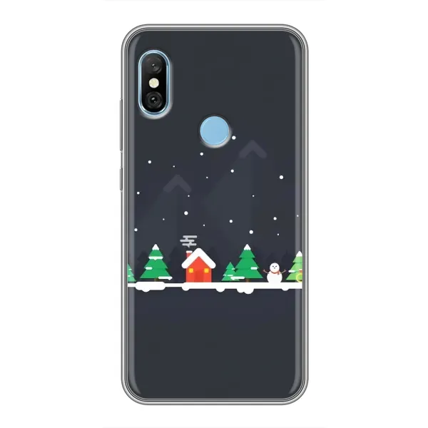 Чехол с рисунком «Город зимний» для Xiaomi Redmi 6 pro Чехол с рисунком «Город зимний» для Xiaomi Redmi 6 pro