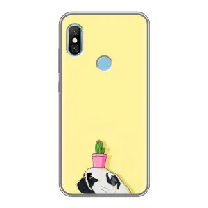 Бампер для Xiaomi Redmi 6 pro з картинкою "Песики" (Кактус на голові)
