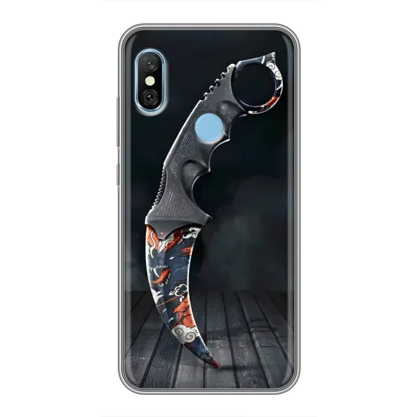 Чехол с рисунком «Кинжал КС ГО» для Xiaomi Redmi 6 pro Чехол с рисунком «Кинжал КС ГО» для Xiaomi Redmi 6 pro