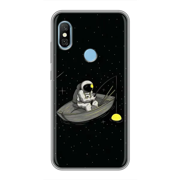 Чехол с рисунком «Космонавт на рыбалке» для Xiaomi Redmi 6 pro Чехол с рисунком «Космонавт на рыбалке» для Xiaomi Redmi 6 pro
