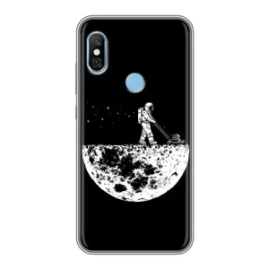 Силиконовый Чехол с принтом "Космонавты" на Xiaomi Redmi 6 pro (Космонавт)