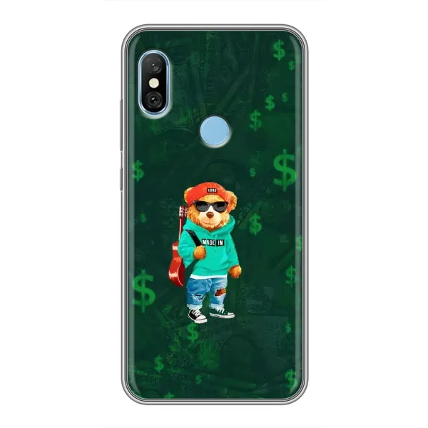 Чехол с рисунком «Крутой Тедди» для Xiaomi Redmi 6 pro Чехол с рисунком «Крутой Тедди» для Xiaomi Redmi 6 pro