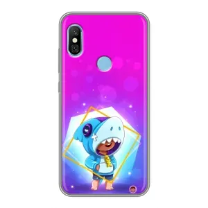 Чохол Бравл Старс для Xiaomi Redmi 6 pro (Леон у костюмі Акули)