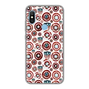 Чехол с Щитом Капитана Америки на Xiaomi Redmi 6 pro (Марвел щиты)