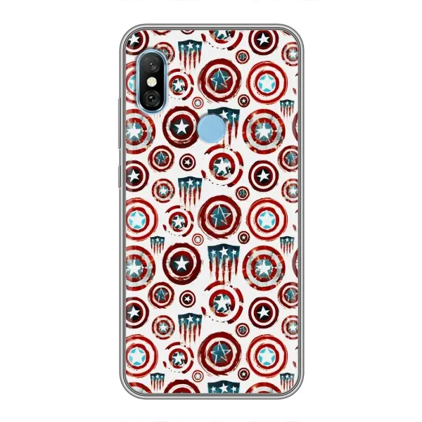 Чехол с рисунком «Марвел щиты» для Xiaomi Redmi 6 pro Чехол с рисунком «Марвел щиты» для Xiaomi Redmi 6 pro