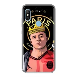 Чехол (TPU) с Футболистом на Xiaomi Redmi 6 pro (Mbappe King)
