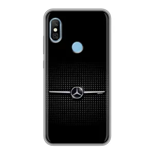 Силиконовый бампер с картинкой машины на Xiaomi Redmi 6 pro (Mercedes)