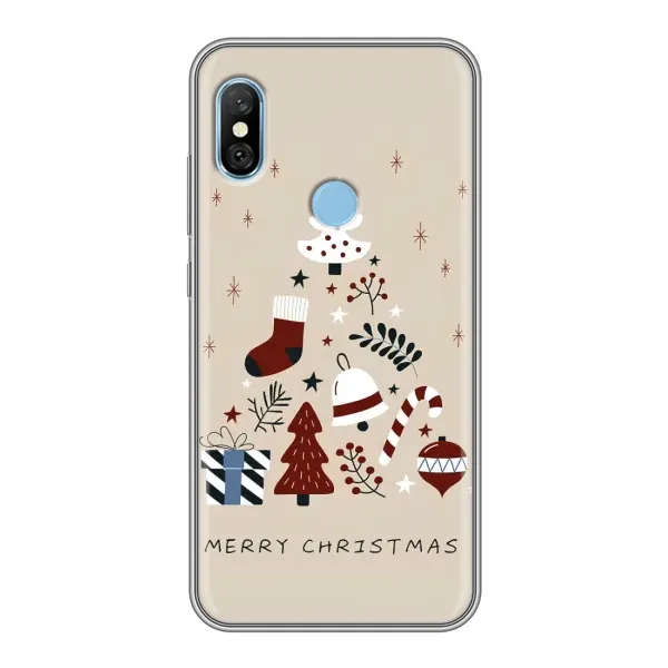 Чехол с рисунком «Merry Christmas» для Xiaomi Redmi 6 pro Чехол с рисунком «Merry Christmas» для Xiaomi Redmi 6 pro