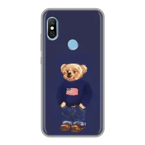 Чехлы Мишка Тедди для Редми 6 Про (Мишка USA)