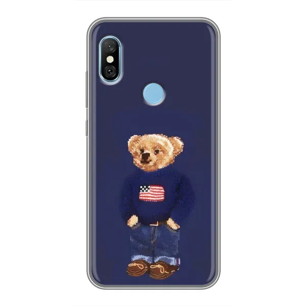 Чехол с рисунком «Мишка USA» для Xiaomi Redmi 6 pro Чехол с рисунком «Мишка USA» для Xiaomi Redmi 6 pro