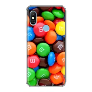 Чехол с изображением вкусной еды для Xiaomi Redmi 6 pro (Разноцветные M&M'S)