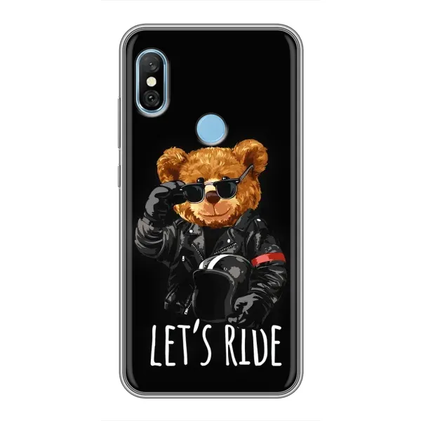 Чехол с рисунком «Модный Мишка» для Xiaomi Redmi 6 pro Чехол с рисунком «Модный Мишка» для Xiaomi Redmi 6 pro