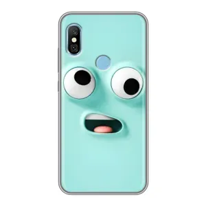 Силиконовые Чехлы (смешные стикеры) для Xiaomi Redmi 6 pro (Забавное мятное лицо)