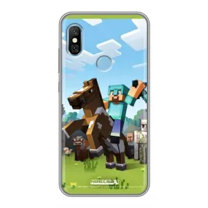 Чехлы для Xiaomi Redmi 6 pro (Персонажи Майн Крафт) (На коне)