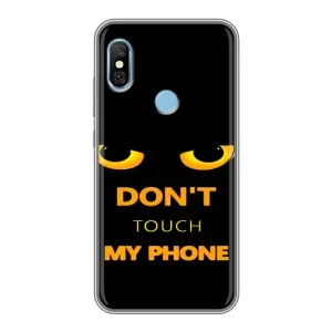Чехол с Прикольным принтом на Xiaomi Redmi 6 pro (Не трогай мой телефон)