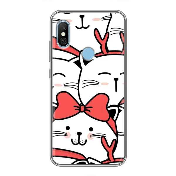 Чехол с рисунком «Новогодние котики» для Xiaomi Redmi 6 pro Чехол с рисунком «Новогодние котики» для Xiaomi Redmi 6 pro