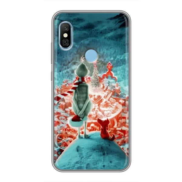 Чехол с рисунком «Новогодний Гринч» для Xiaomi Redmi 6 pro Чехол с рисунком «Новогодний Гринч» для Xiaomi Redmi 6 pro