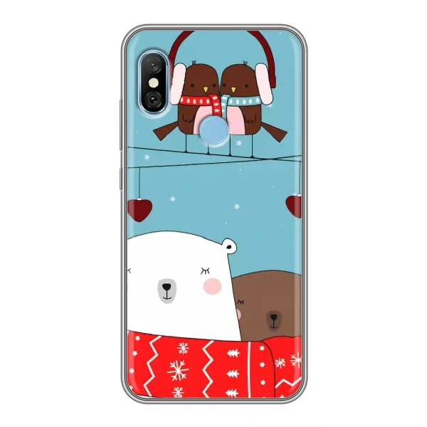 Чехол с рисунком «Новогодний медвеженок» для Xiaomi Redmi 6 pro Чехол с рисунком «Новогодний медвеженок» для Xiaomi Redmi 6 pro