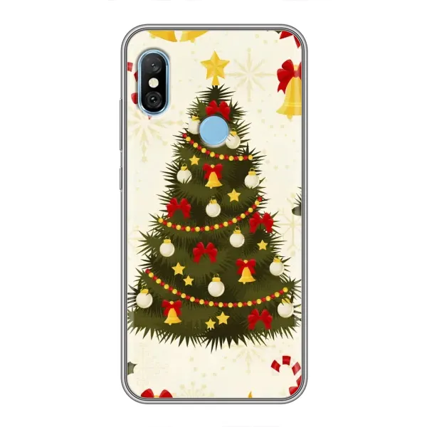 Чехол с рисунком «Новогодний принт» для Xiaomi Redmi 6 pro Чехол с рисунком «Новогодний принт» для Xiaomi Redmi 6 pro