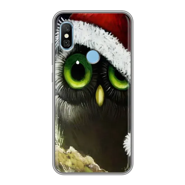 Чехол с рисунком «Новогодняя Сова» для Xiaomi Redmi 6 pro Чехол с рисунком «Новогодняя Сова» для Xiaomi Redmi 6 pro