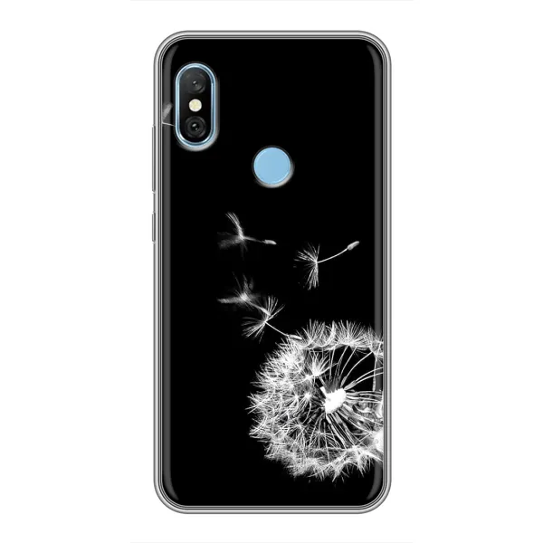 Чехол с рисунком «Одуванчик на чёрном» для Xiaomi Redmi 6 pro Чехол с рисунком «Одуванчик на чёрном» для Xiaomi Redmi 6 pro