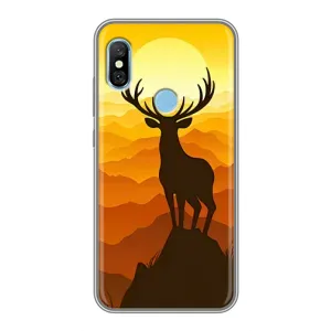Чехлы с изображением разных животных для Xiaomi Redmi 6 pro (Силуэт Оленя)