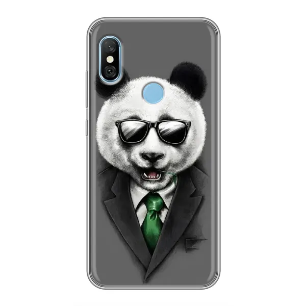 Чехол с рисунком «Панда в очках» для Xiaomi Redmi 6 pro Чехол с рисунком «Панда в очках» для Xiaomi Redmi 6 pro