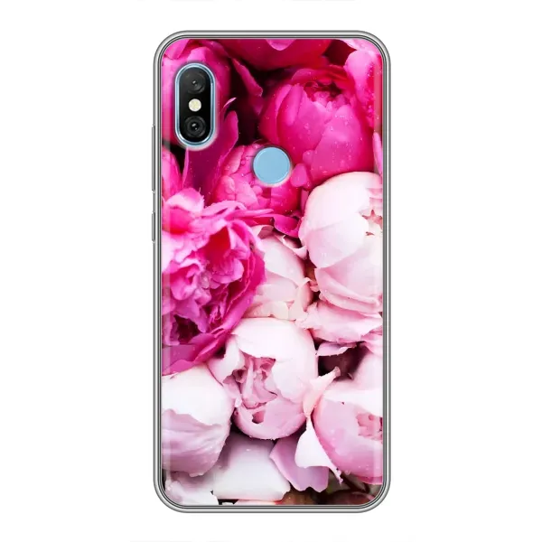 Чехол с рисунком «Пионы» для Xiaomi Redmi 6 pro Чехол с рисунком «Пионы» для Xiaomi Redmi 6 pro