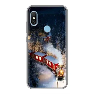 Силиконовый бампер на рождество для Xiaomi Redmi 6 pro (Поезд)