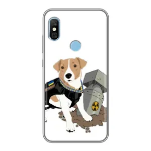 Чехол с принтом Собаки Патрон для Xiaomi Redmi 6 pro (Пёс Патрон с ракетой)