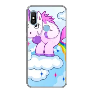 Чехол Unicorn на Xiaomi Redmi 6 pro (Радуга единорожка)