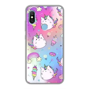 Чехол Unicorn на Xiaomi Redmi 6 pro (Радуга и Единорог)