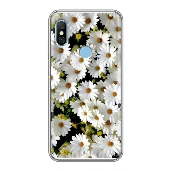 Чехол с рисунком «Рамка в ромашках» для Xiaomi Redmi 6 pro