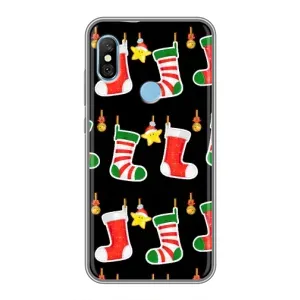 Силиконовый бампер на рождество для Xiaomi Redmi 6 pro (Рождественские подарки)