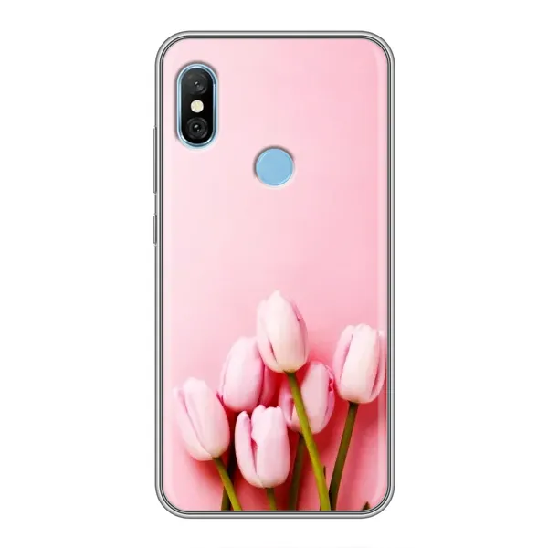Чехол с рисунком «Розовые тюльпаны» для Xiaomi Redmi 6 pro Чехол с рисунком «Розовые тюльпаны» для Xiaomi Redmi 6 pro