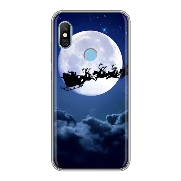 Чехол с рисунком «Санта - луна» для Xiaomi Redmi 6 pro Чехол с рисунком «Санта - луна» для Xiaomi Redmi 6 pro