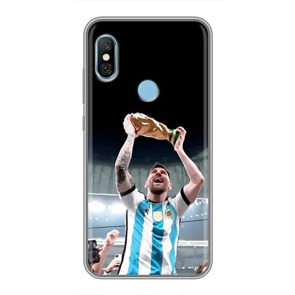 Чехол с рисунком «Счастливый Месси» для Xiaomi Redmi 6 pro Чехол с рисунком «Счастливый Месси» для Xiaomi Redmi 6 pro