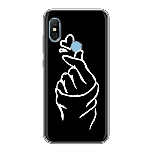 Чехол с рисунком «Сердце на черном» для Xiaomi Redmi 6 pro Чехол с рисунком «Сердце на черном» для Xiaomi Redmi 6 pro