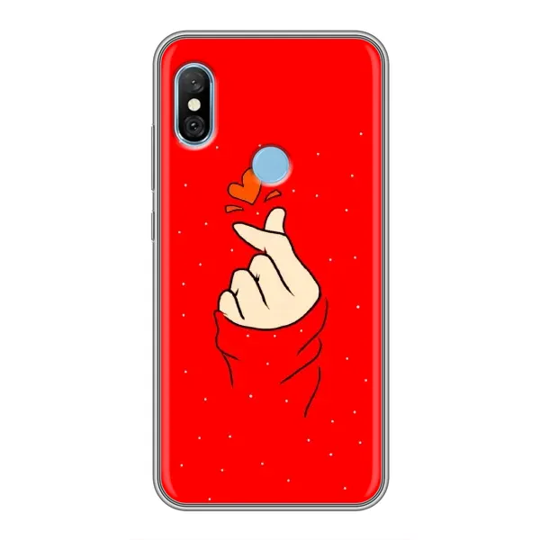 Чехол с рисунком «Сердце на красном» для Xiaomi Redmi 6 pro Чехол с рисунком «Сердце на красном» для Xiaomi Redmi 6 pro