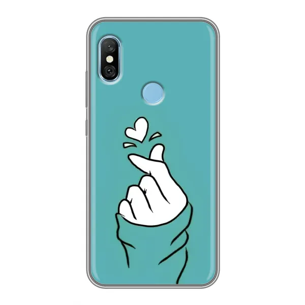 Чехол с рисунком «Сердечко на бирюзовом» для Xiaomi Redmi 6 pro Чехол с рисунком «Сердечко на бирюзовом» для Xiaomi Redmi 6 pro