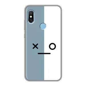 Силиконовые Чехлы (смешные стикеры) для Xiaomi Redmi 6 pro (Серо-белый)
