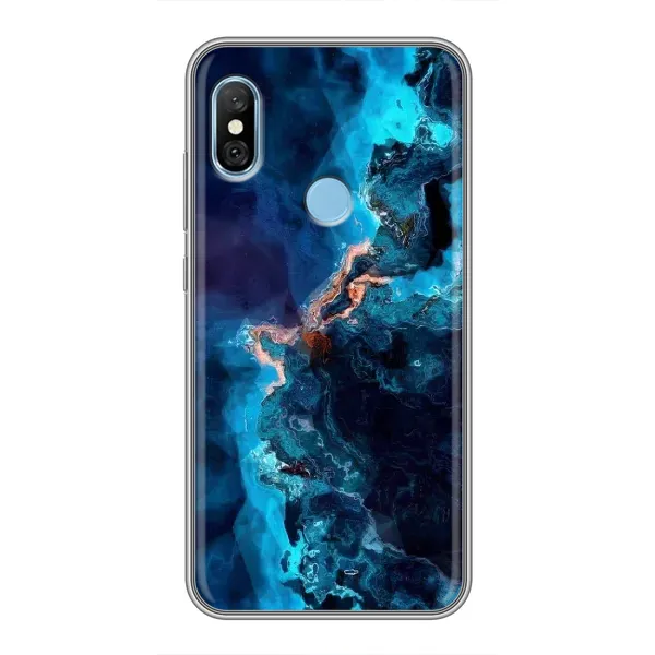 Чехол с рисунком «Синий мрамор» для Xiaomi Redmi 6 pro
