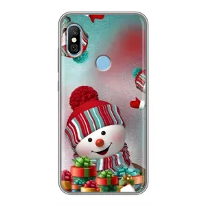 Чехлы на Новый Год Xiaomi Redmi 6 pro (Снеговик в шапке)